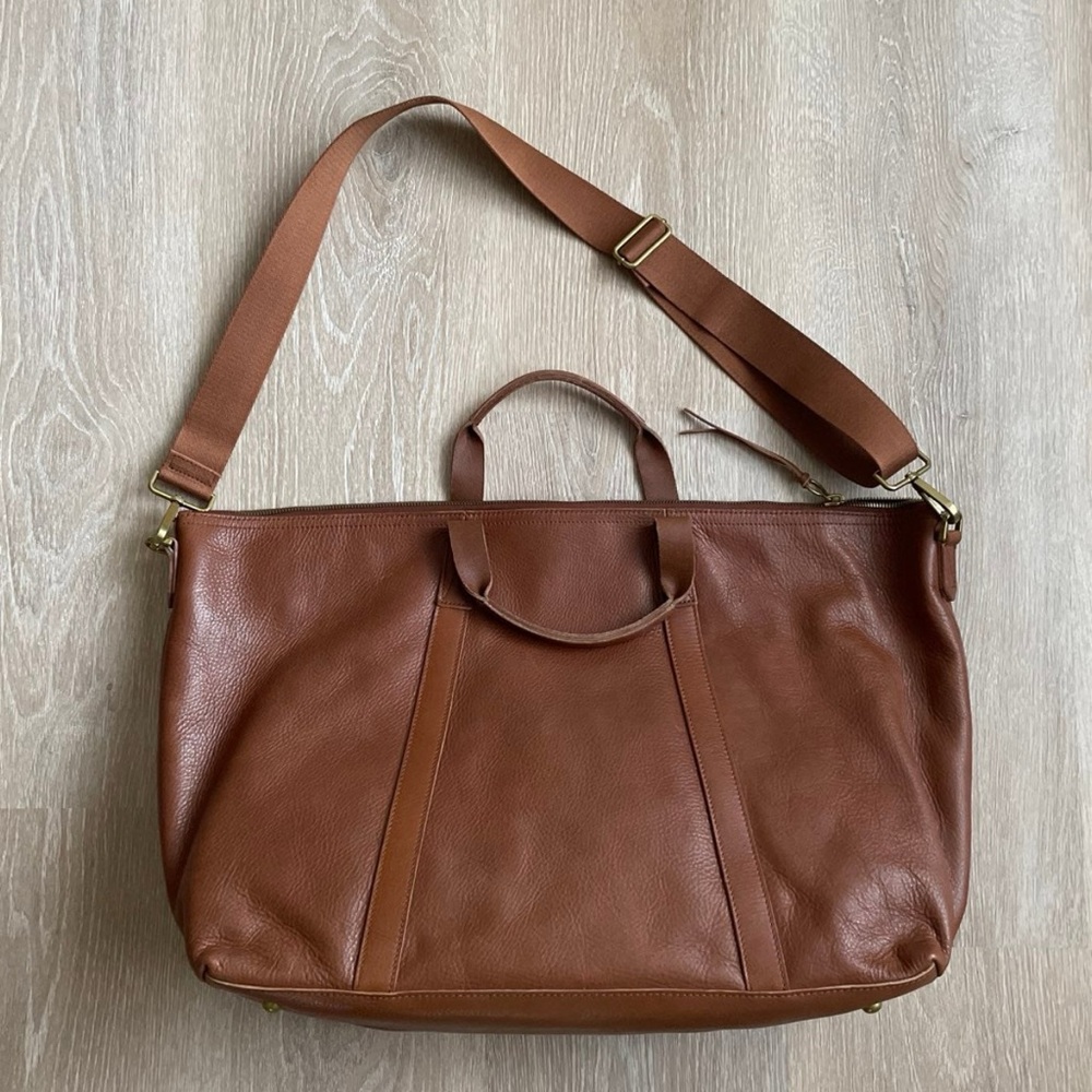 Madewell Brown Leather Travel Bag